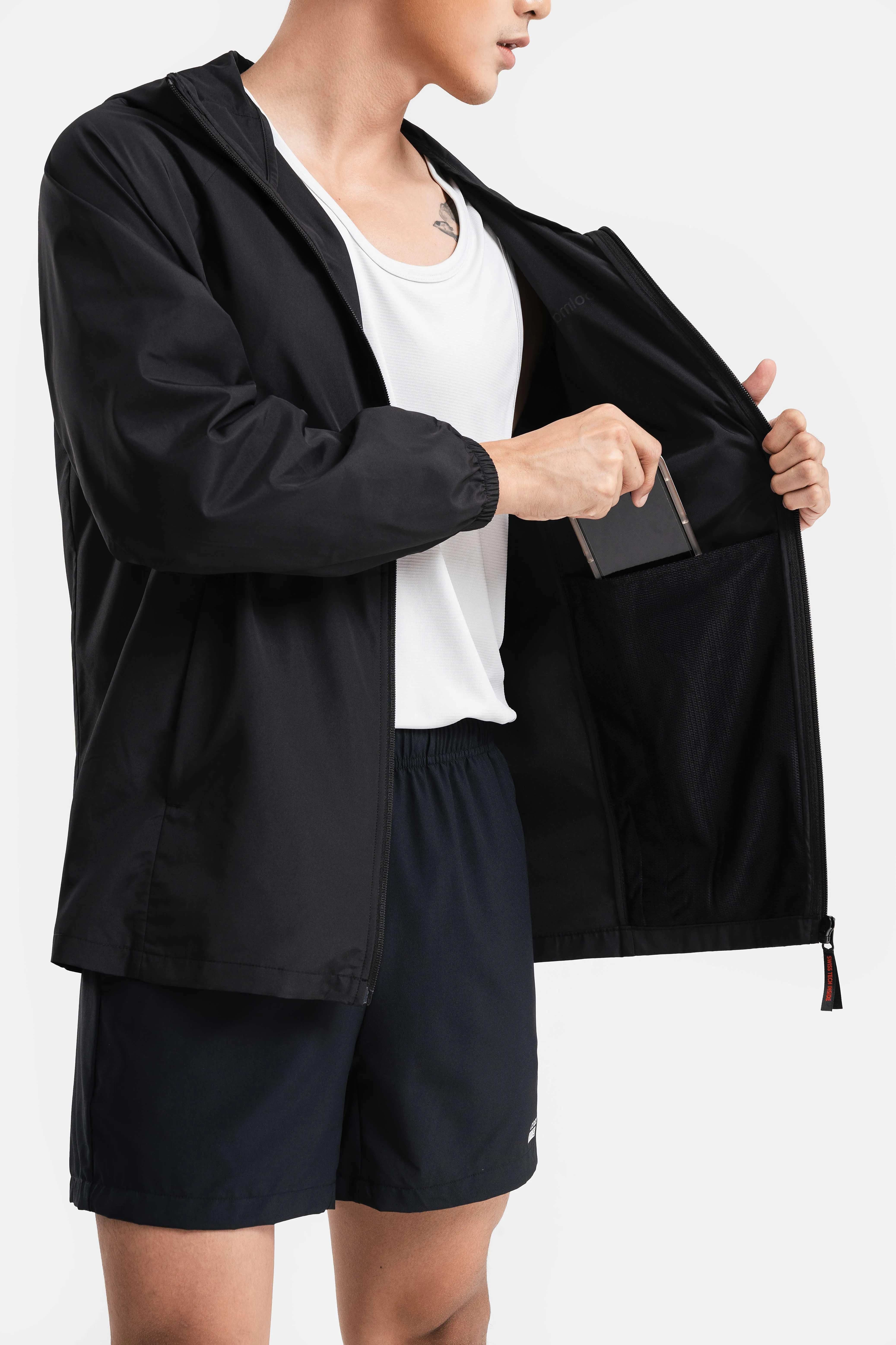 Áo Khoác Nam có mũ Daily Wear den 2