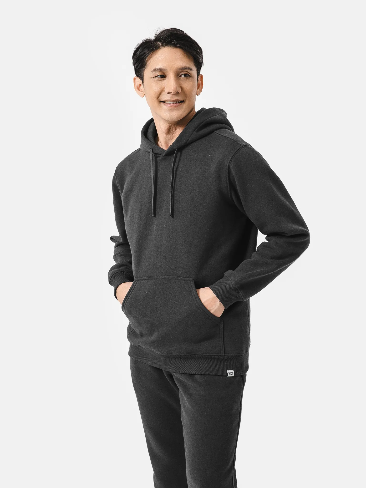 Áo Hoodie Fleece  xam-dam