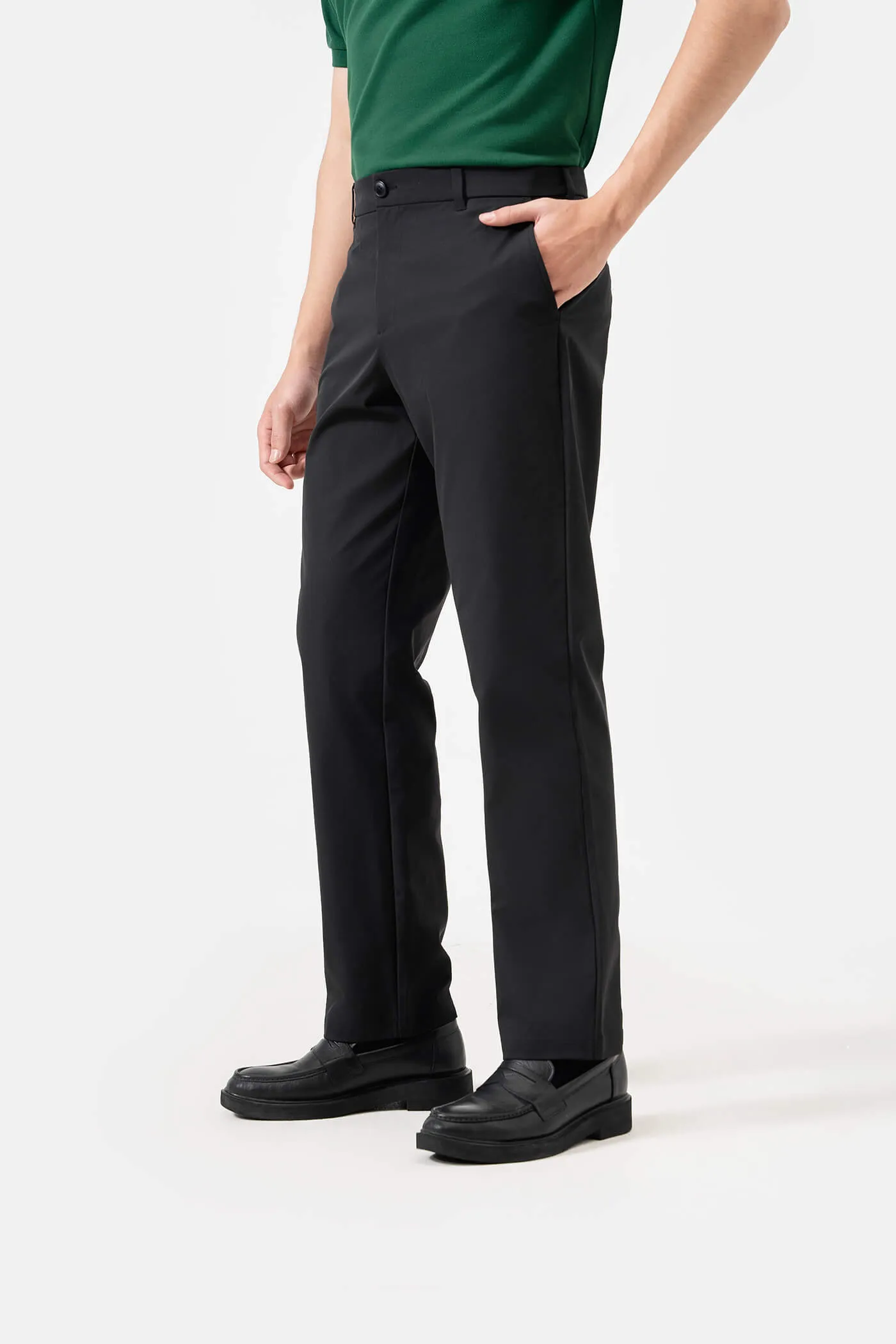 Quần Dài Nam Kaki Excool dáng Straight den
