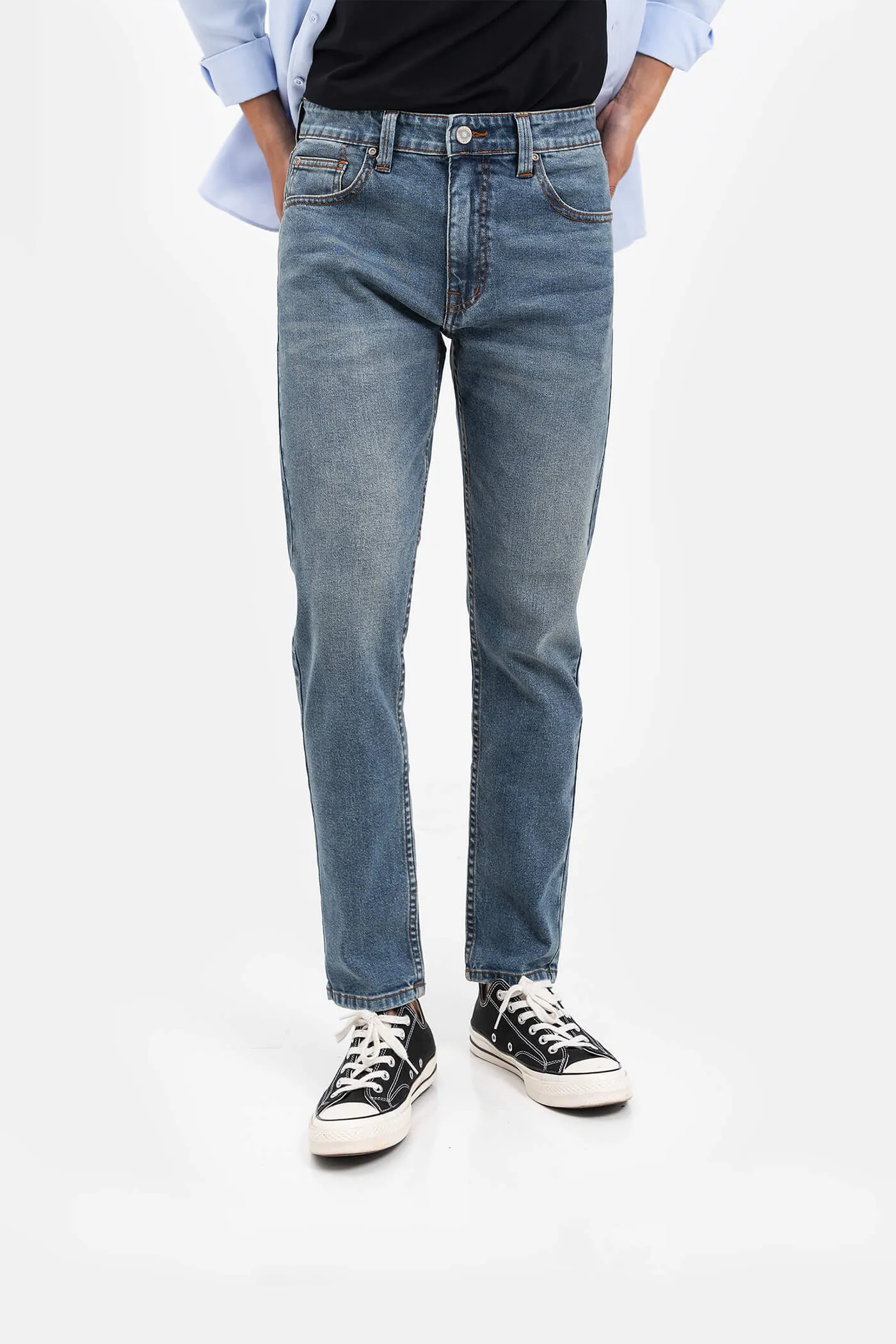 Quần Jeans Clean Denim dáng Slimfit S2 