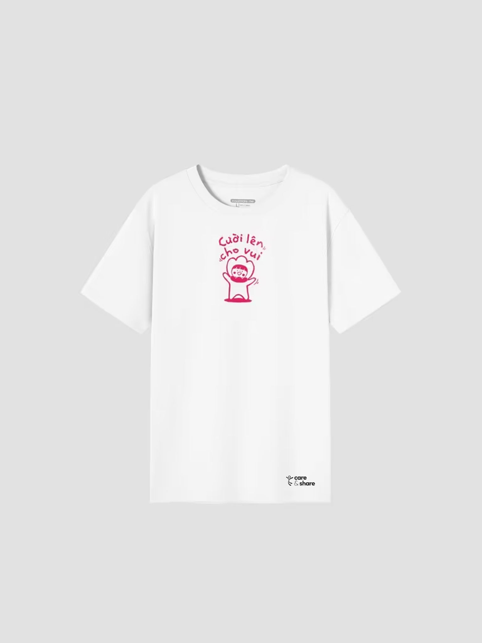 Áo in cotton Care & Share - Cười lên cho vui  1