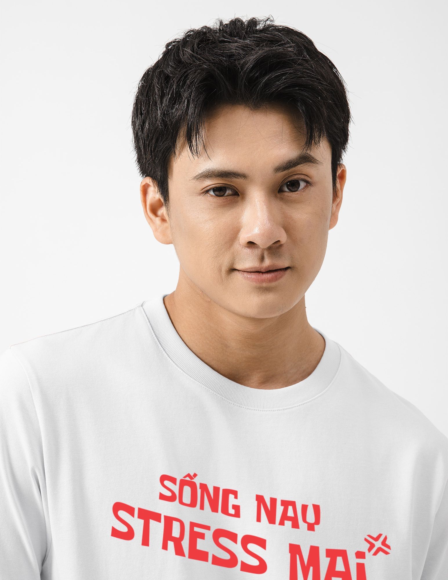 Áo thun Cotton 220gsm Regular Sống nay stress mai 4