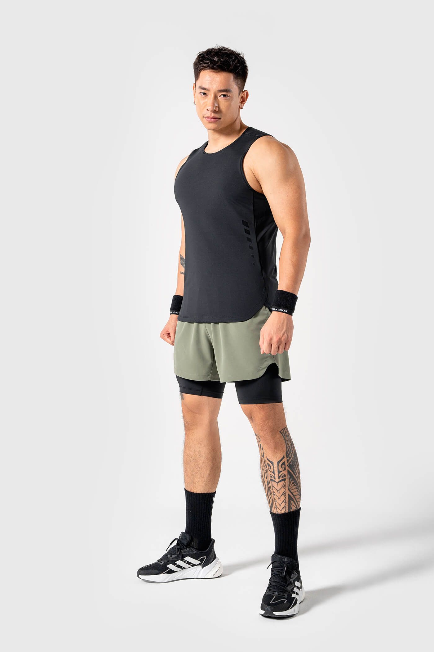 Áo Tanktop Nam Gym Powerfit den 2