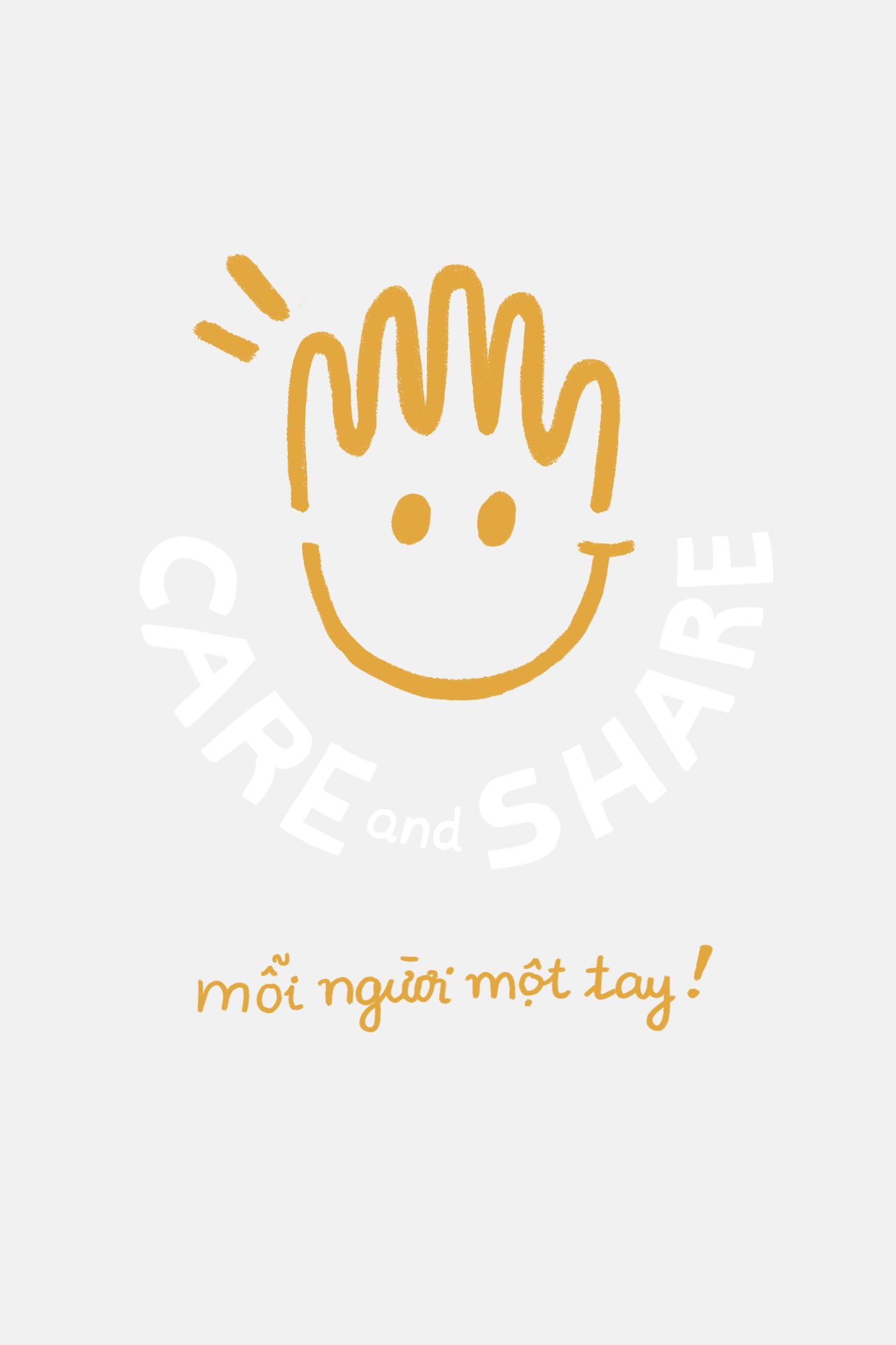 Áo thun Cotton Care & Share Smile - Mỗi người một tay  1