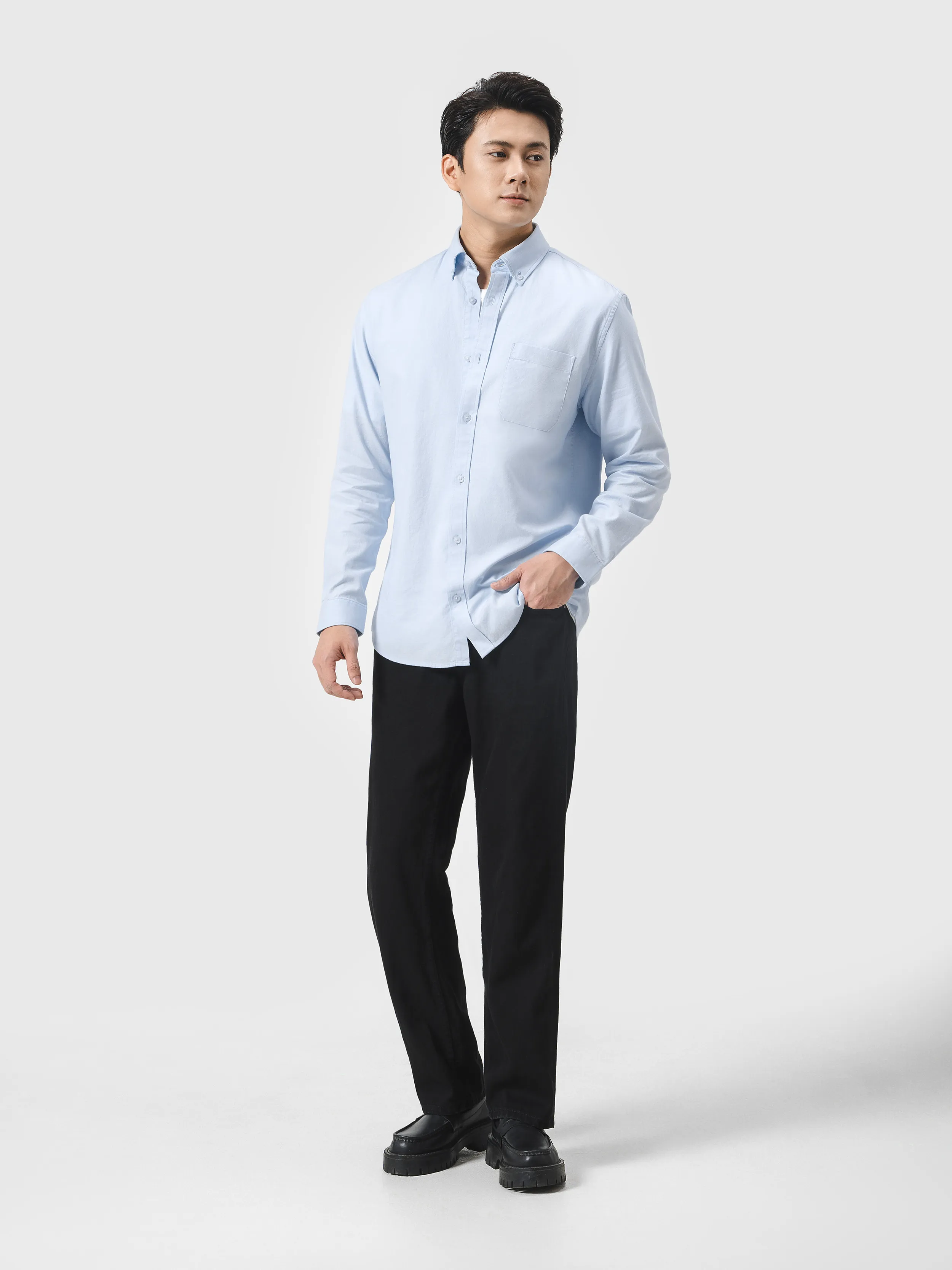 Áo Sơ Mi Dài Tay Essentials Cotton   5