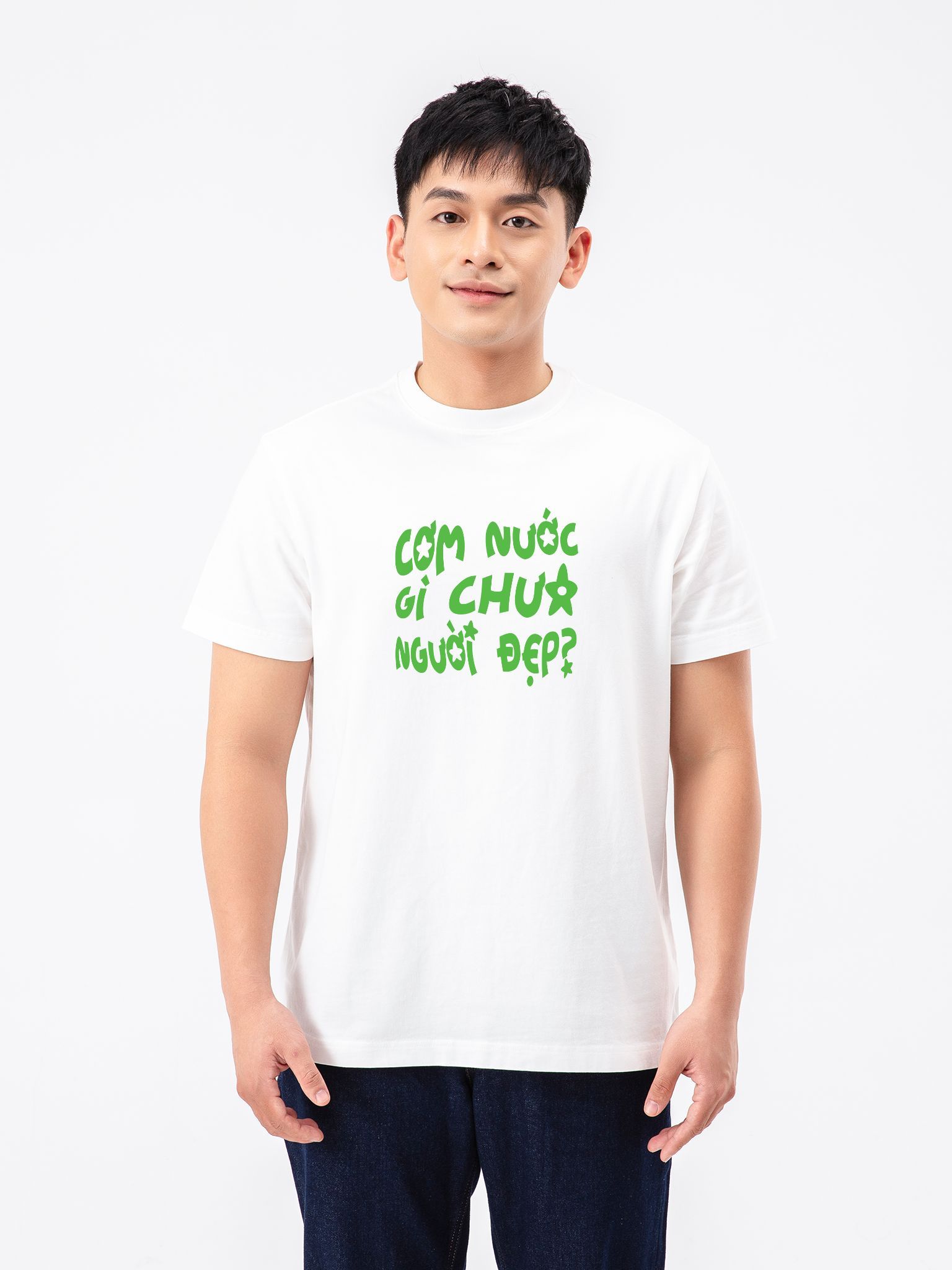 Áo thun Relaxed Fit Cơm nước gì chưa người đẹp