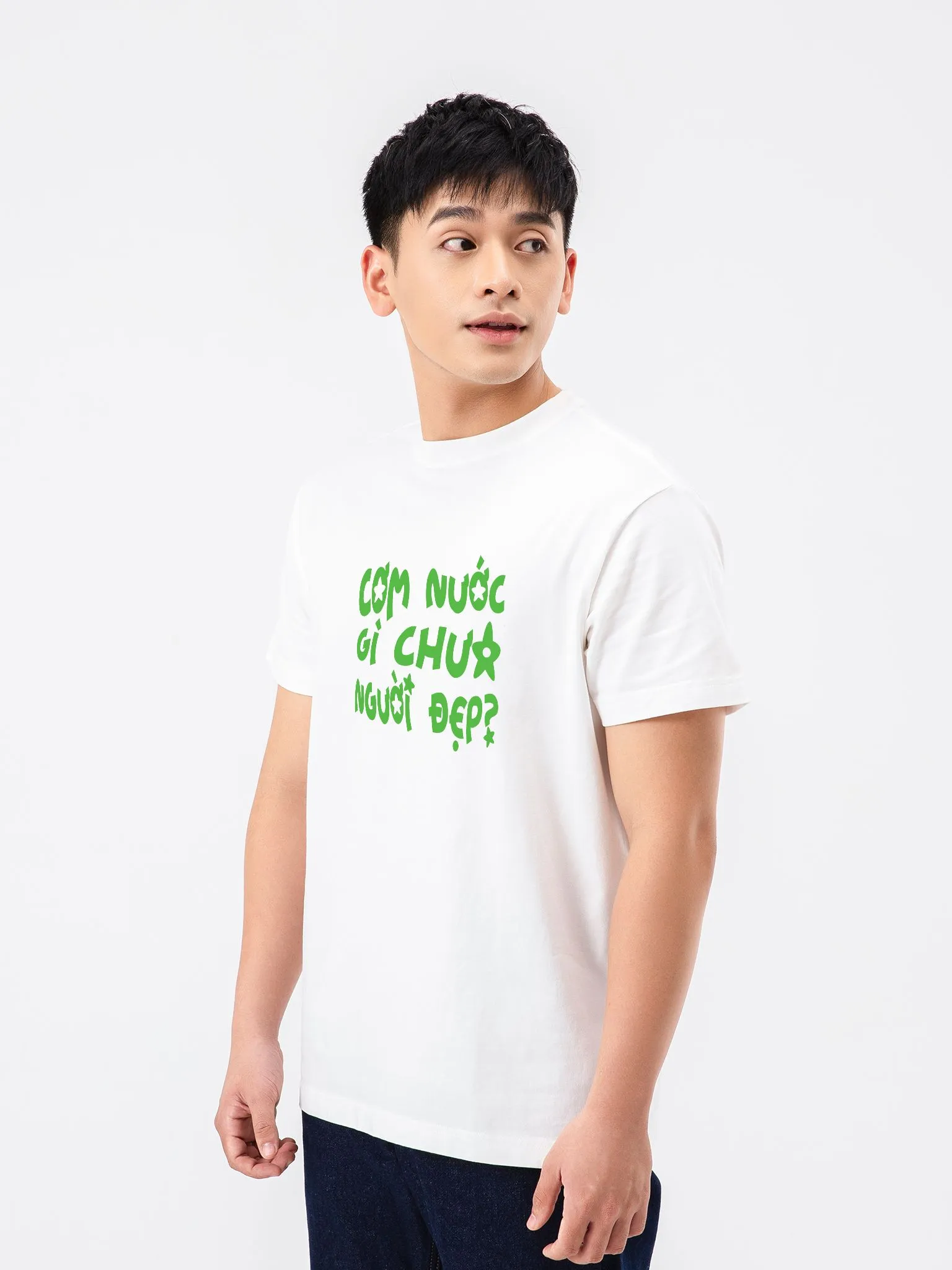 Áo thun Relaxed Fit Cơm nước gì chưa người đẹp 2