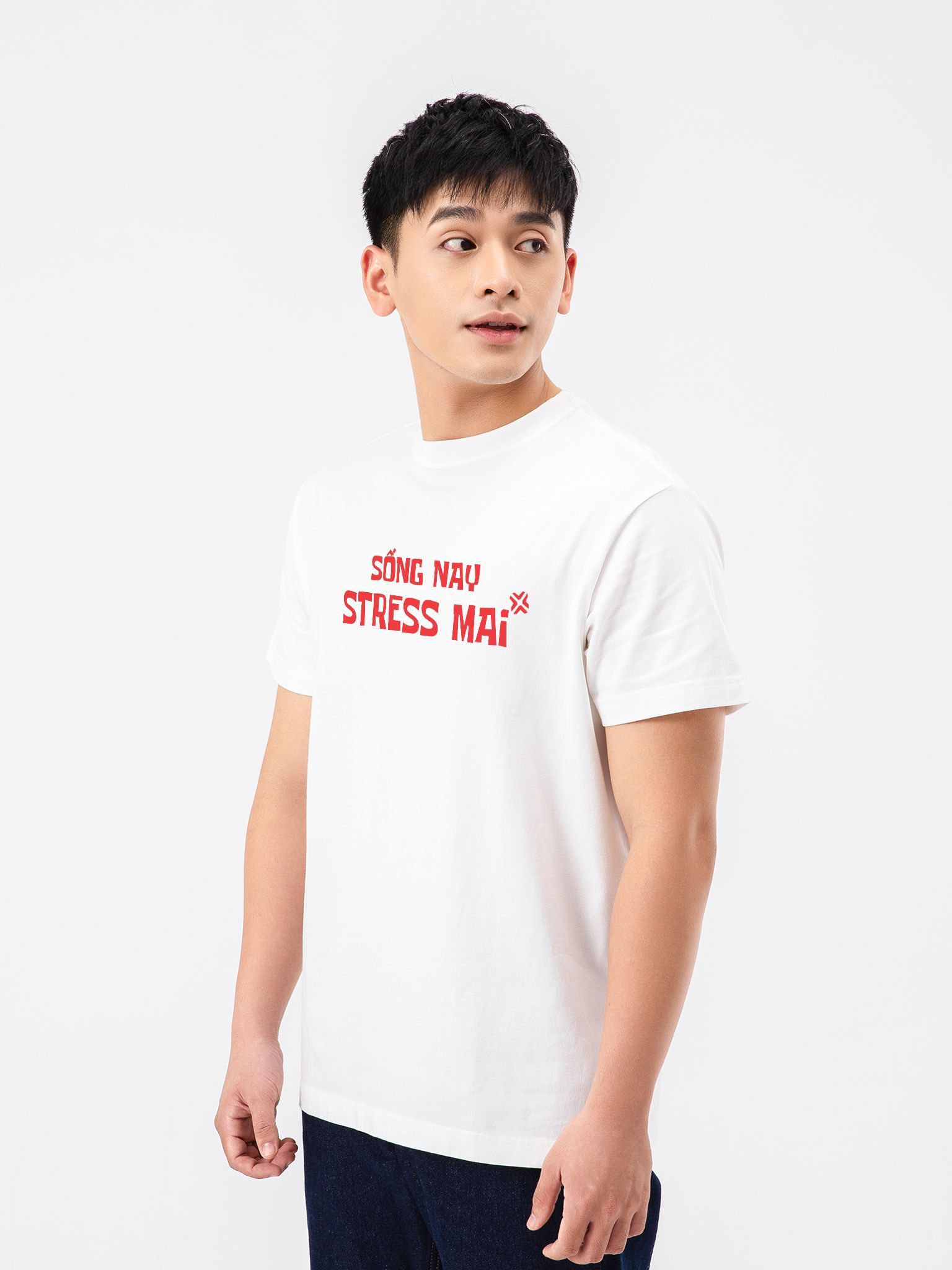 Áo thun Relaxed Fit Sống nay stress mai 2