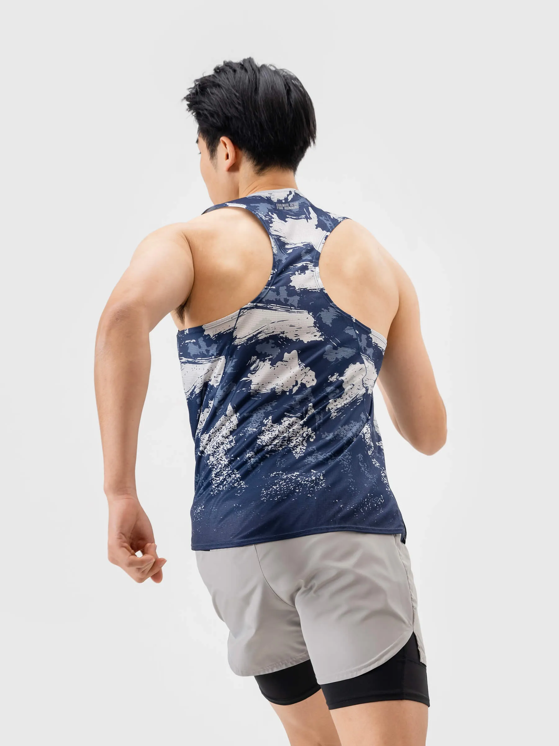 Combo 2 Áo Singlet Chạy Bộ Nam Graphic Frostly Mountain ExDry