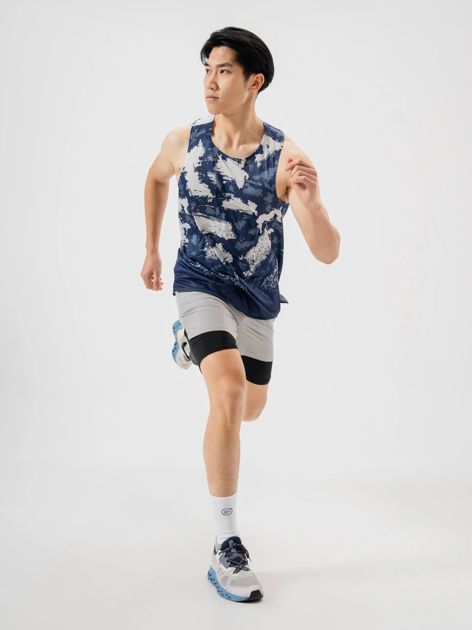 Combo 2 Áo Singlet Chạy Bộ Nam Graphic Frostly Mountain ExDry