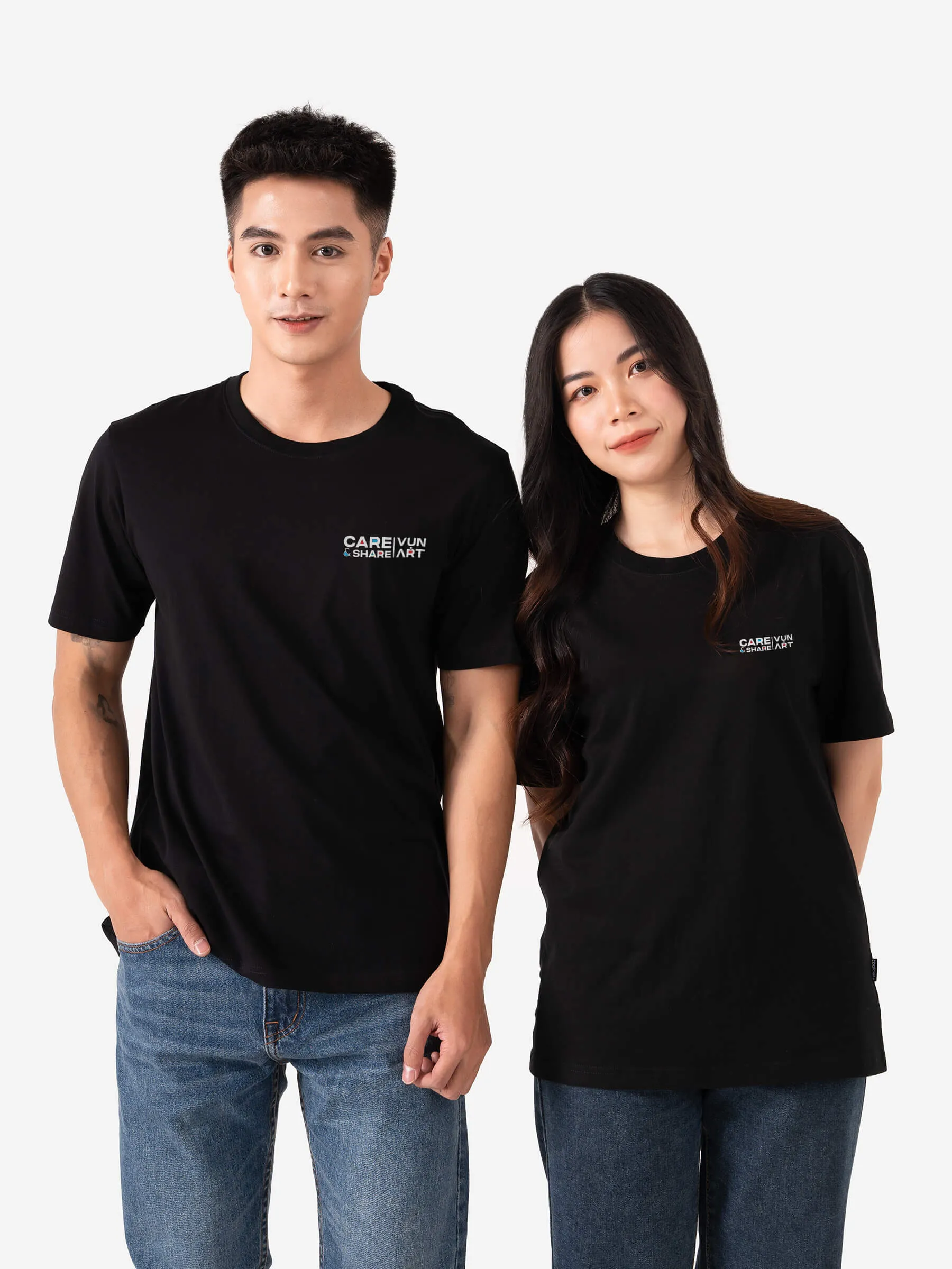 Áo thun Cotton Compact In Lụa VỤN ART Logo Trái V2  4