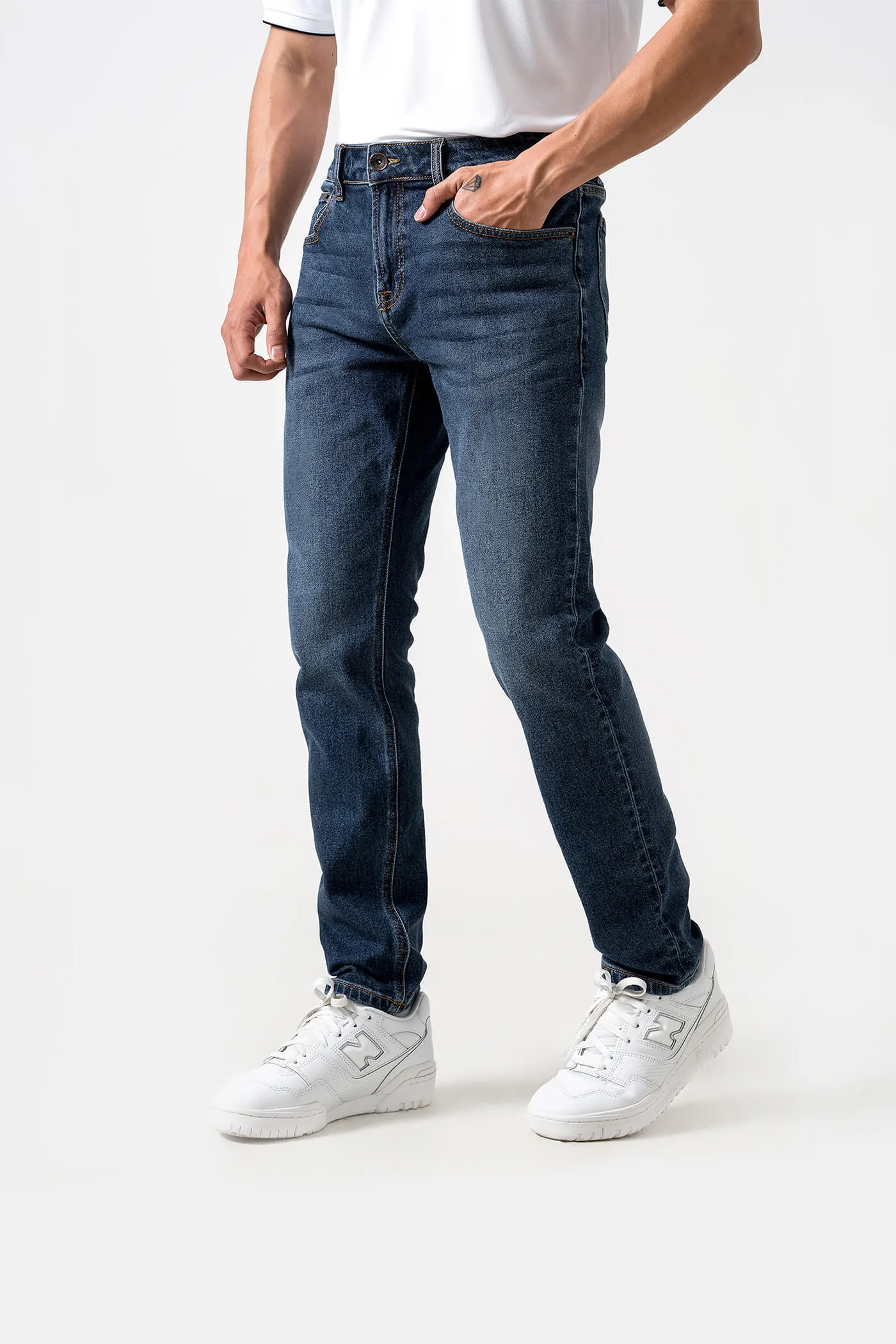 Quần Jeans Nam Copper Denim Slim Fit xanh-dam