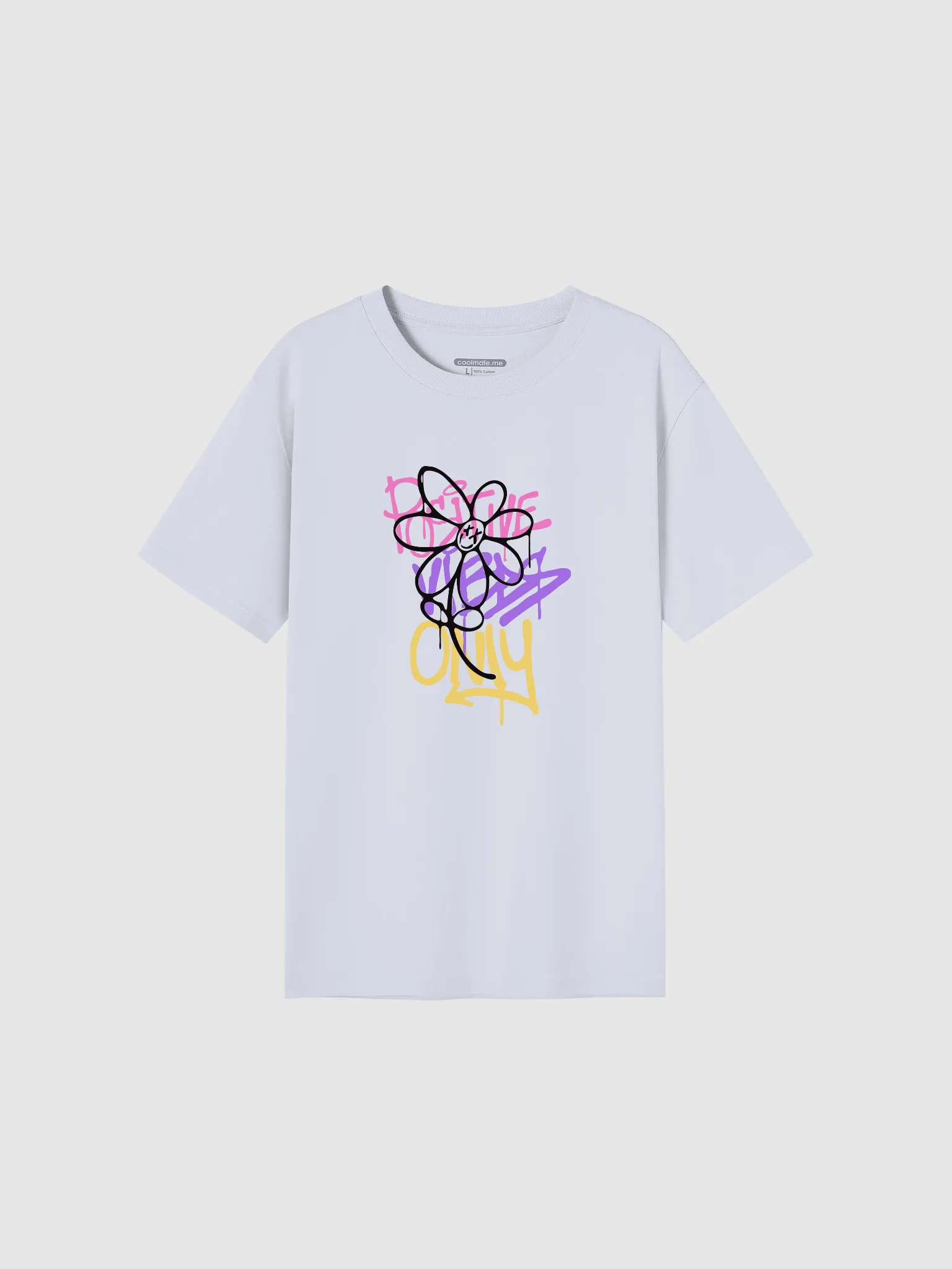 Áo thun Cotton 220gsm Regular Possitive Vibes only  2