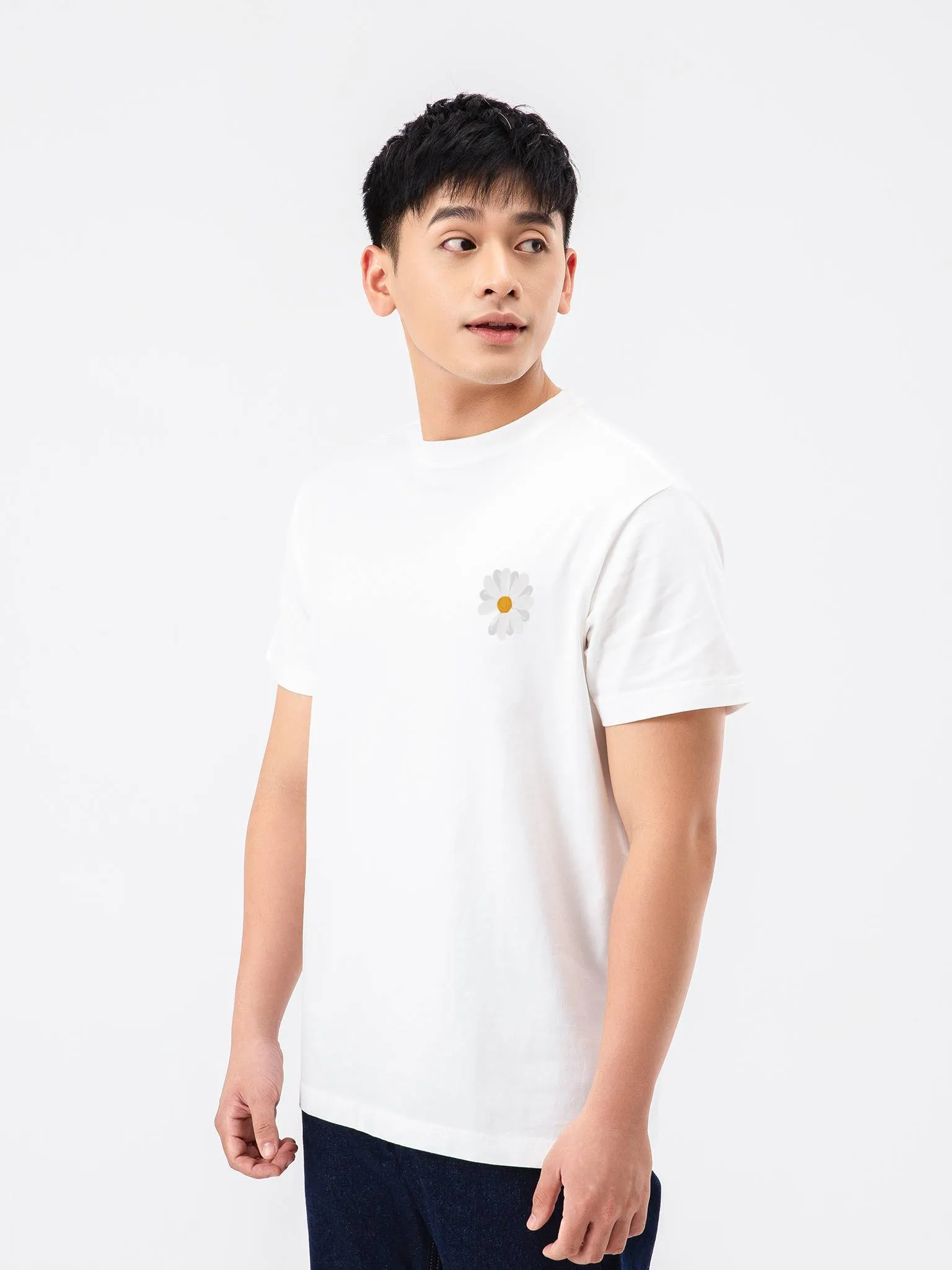Quà tặng đơn 499k - Áo thun Cotton Compact Hoa Cúc Mini