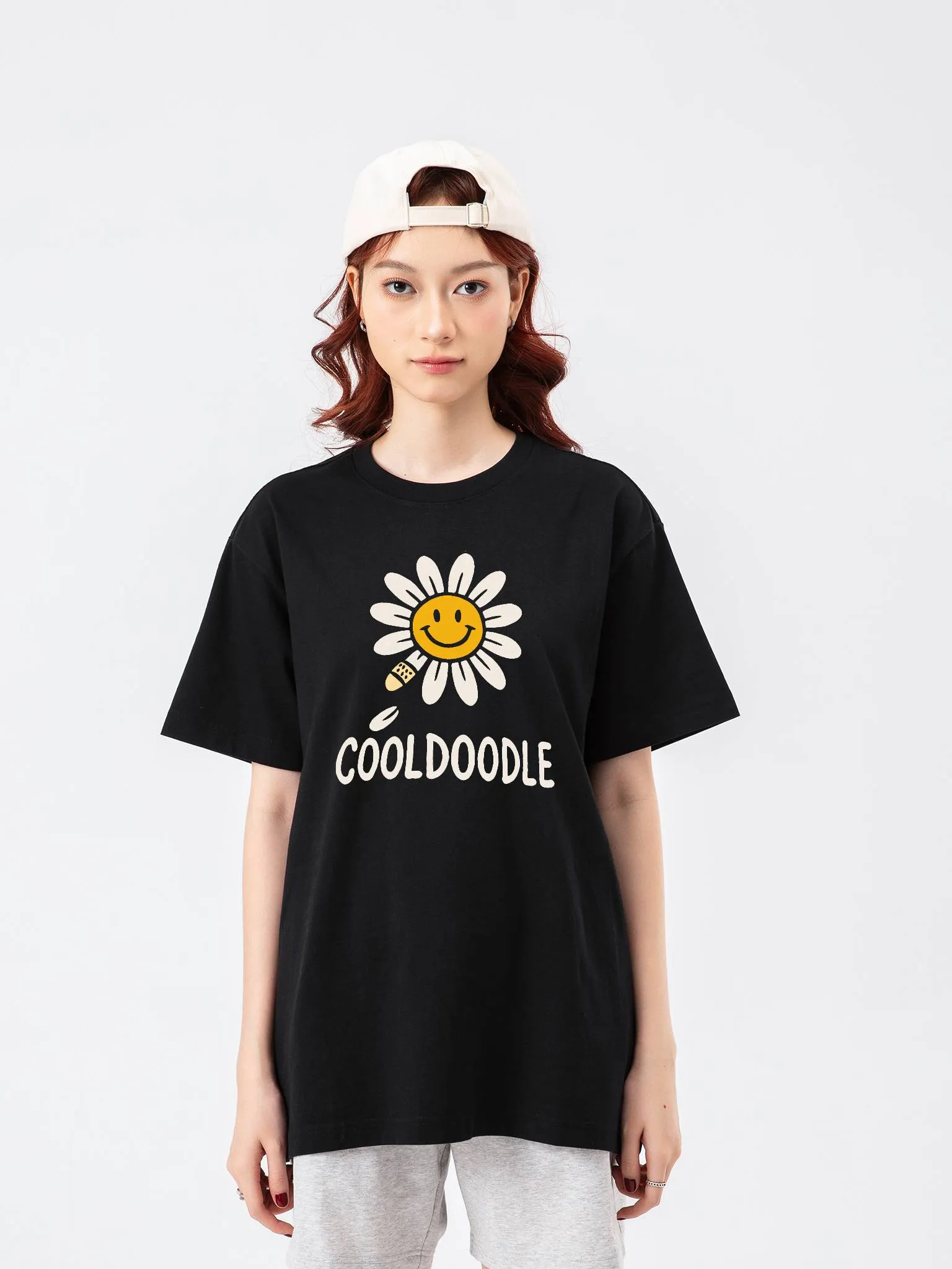 Quà tặng đơn 499k - Áo thun Relaxed Fit Hoa Cúc Doodle