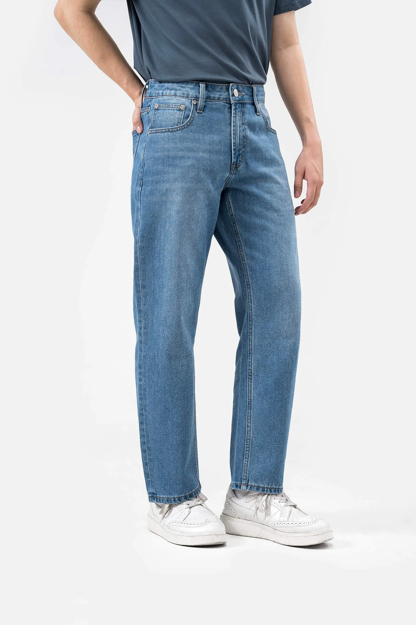 Quần Jeans Nam Basics dáng Straight  5