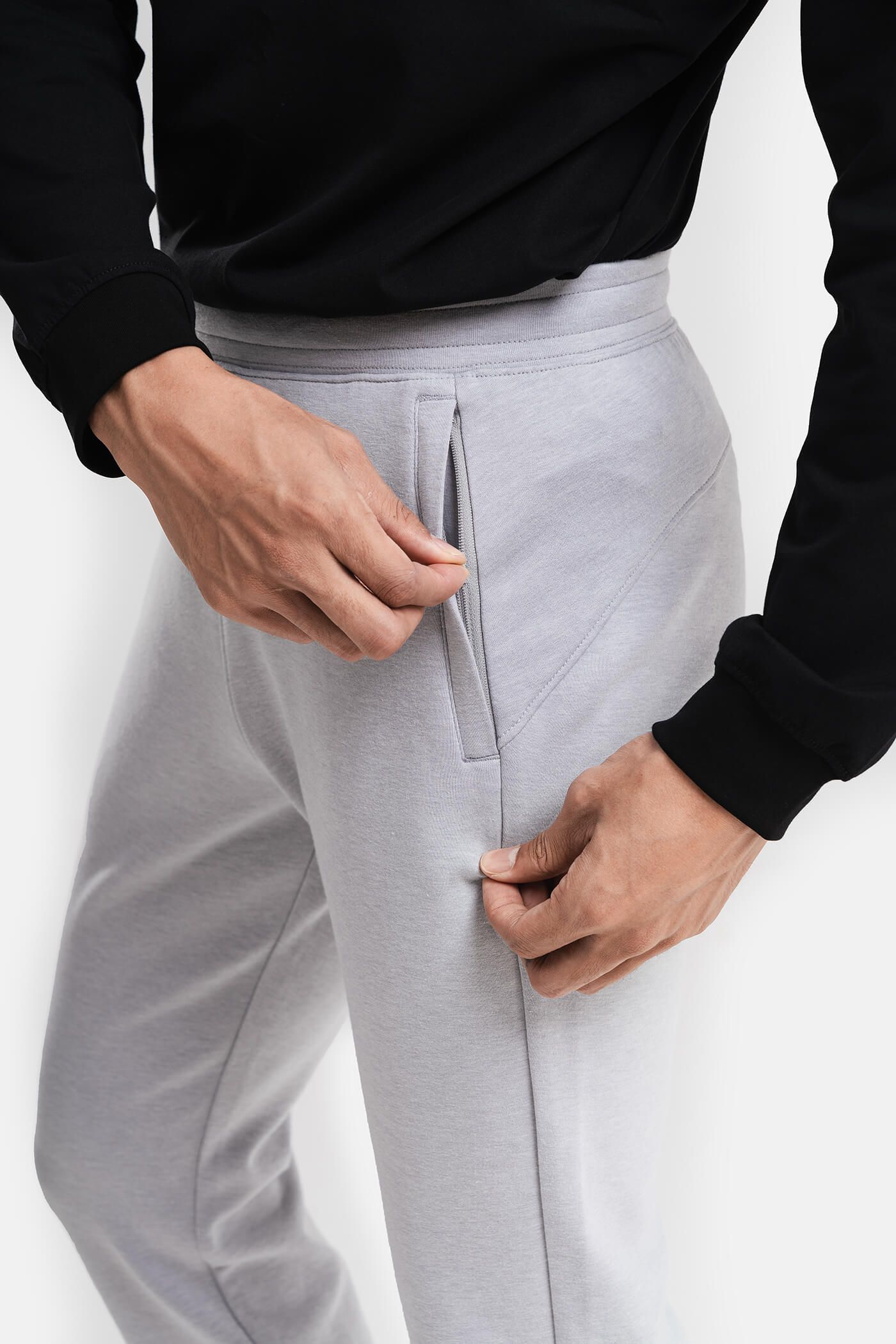 Săn deal - Quần nỉ nam Jogger Casual co giãn màu Xám  3