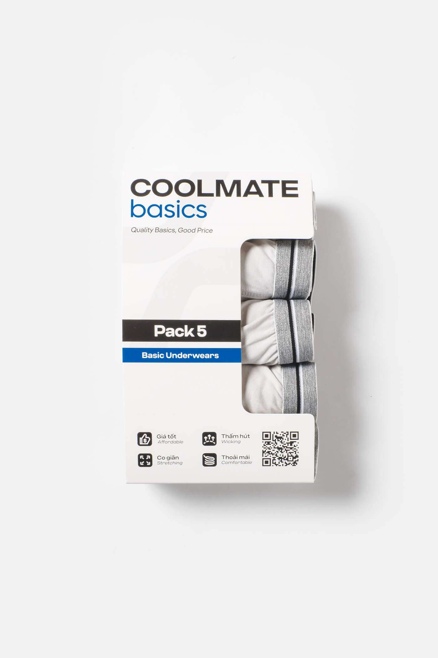 Pack 5 Quần Lót Nam Brief Cotton Basics  5