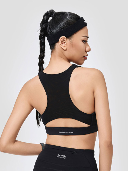 Áo Bra chạy bộ phối lưới Medium Support more