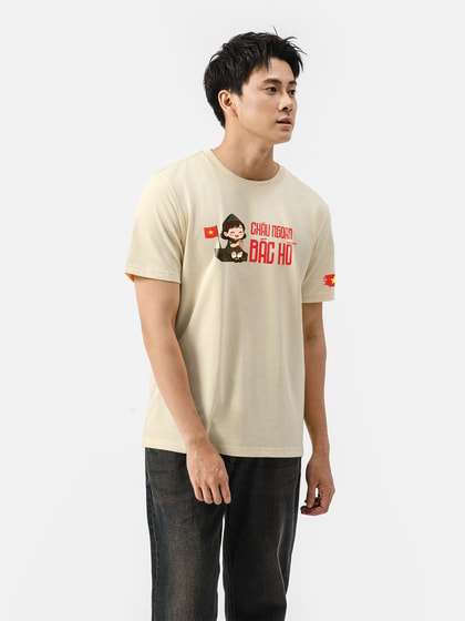 Áo thun Cotton 220gsm Cháu ngoan Bác Hồ bé gái