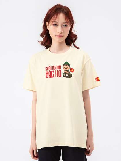 Áo thun Relaxed Fit Cháu ngoan Bác Hồ bé gái more