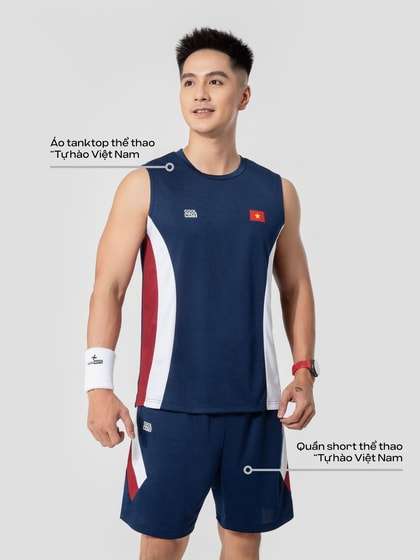Set đồ Tank top và Quần short thể thao "Tự hào Việt Nam"