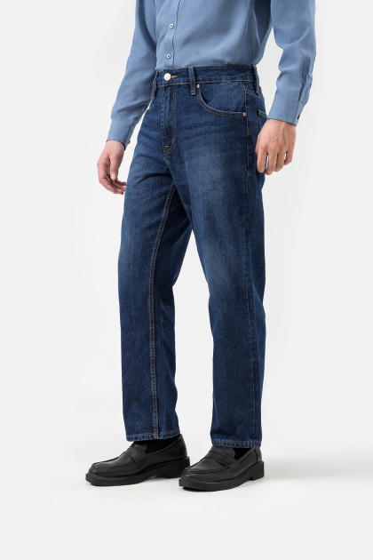 Quần Jeans Nam Basics dáng Straight