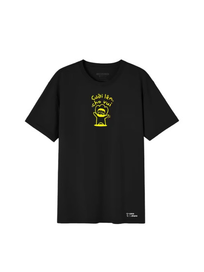 Áo in cotton Care & Share - Cười lên cho vui more