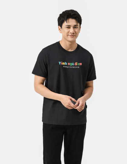 Áo thun Cotton 220gsm Regular Tỉnh ngủ đi em