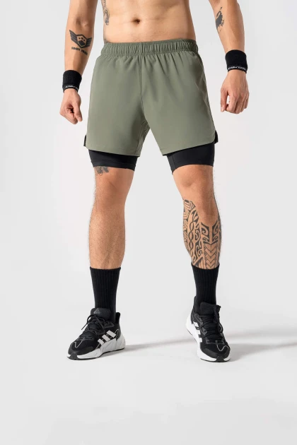 Quần Shorts Nam Gym Power 2 lớp