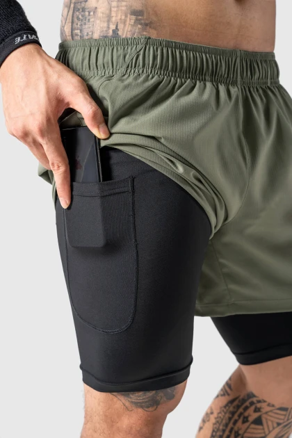 Quần Shorts Nam Gym Power 2 lớp more