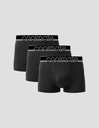 Pack 3 Quần Bamboo Trunk phối cạp Logo Coolmate