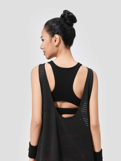Áo Drop Arm Chạy bộ nữ Mesh Tank more