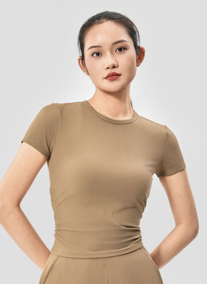 Áo Tee Yoga Ribbed