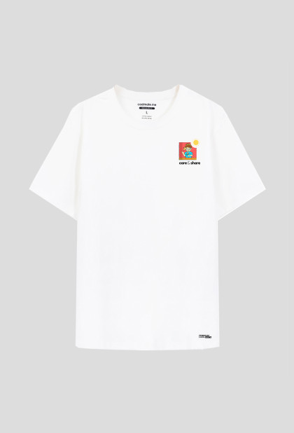 Áo thun Cotton Compact Care & Share phiên bản Line Print - trồng cây 3 more