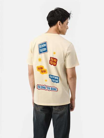 Áo thun Cotton 220gsm Liên Khúc Chữ Tee more