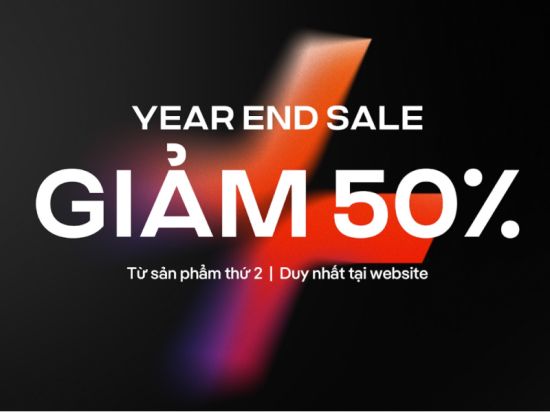 Year End Sale cuối năm - Giảm 50% khi mua từ sản phẩm thứ 2