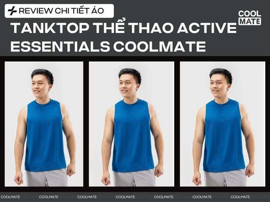 Review Áo Tanktop thể thao Active Essentials tại Coolmate