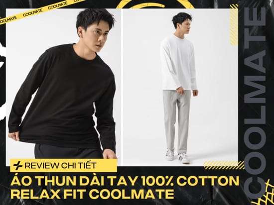 Review Áo thun dài tay 100% Cotton Relax fit của Coolmate