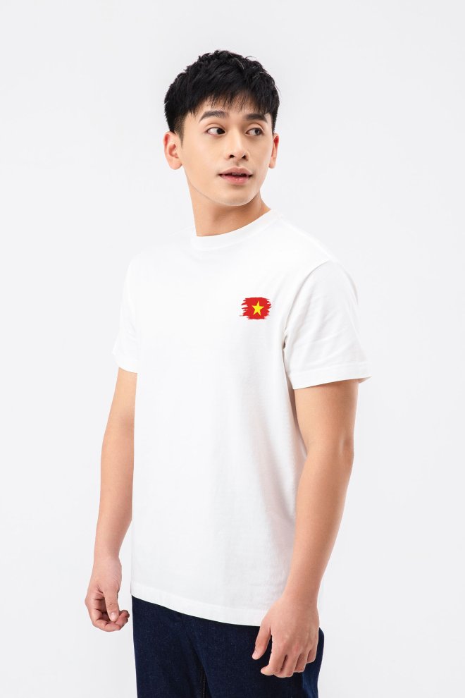 Áo thun Relaxed fit in Cờ đỏ - Độc lập