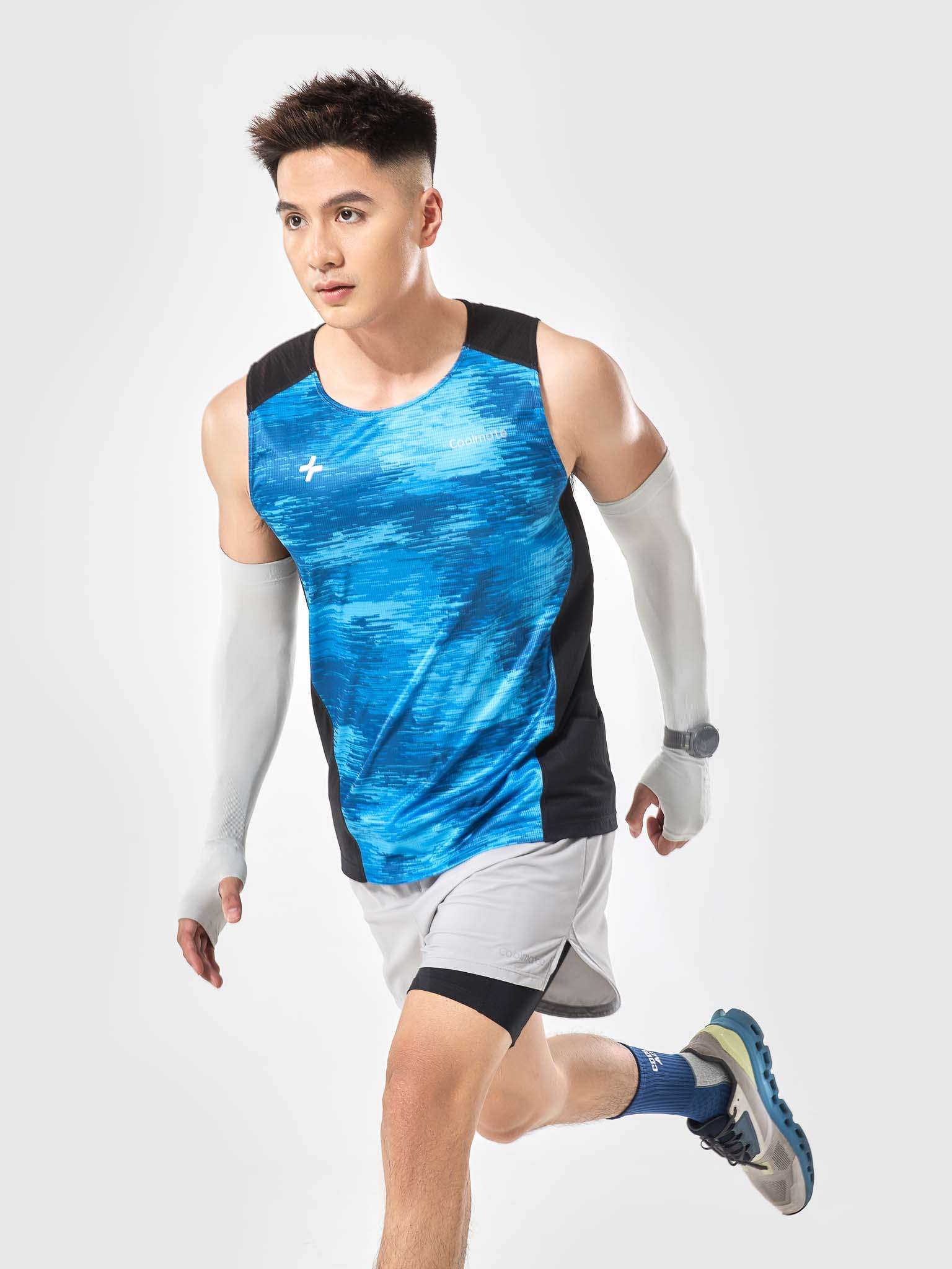 Áo Singlet chạy bộ Advanced Vent Tech Graphic Camo