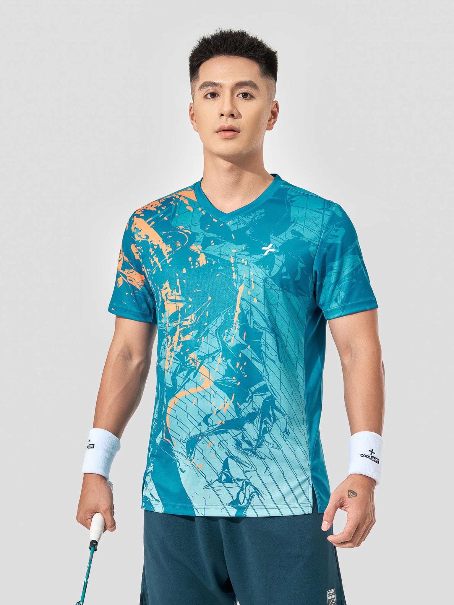 Áo thun cầu lông nam in Abstract Graphic