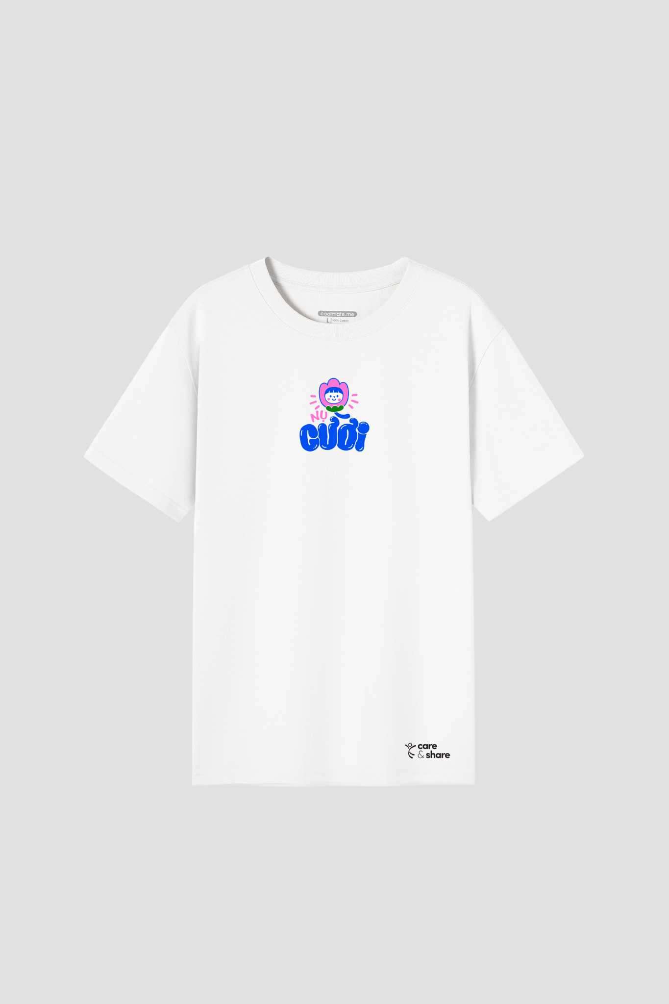 Áo in cotton Care & Share - Nụ cười more