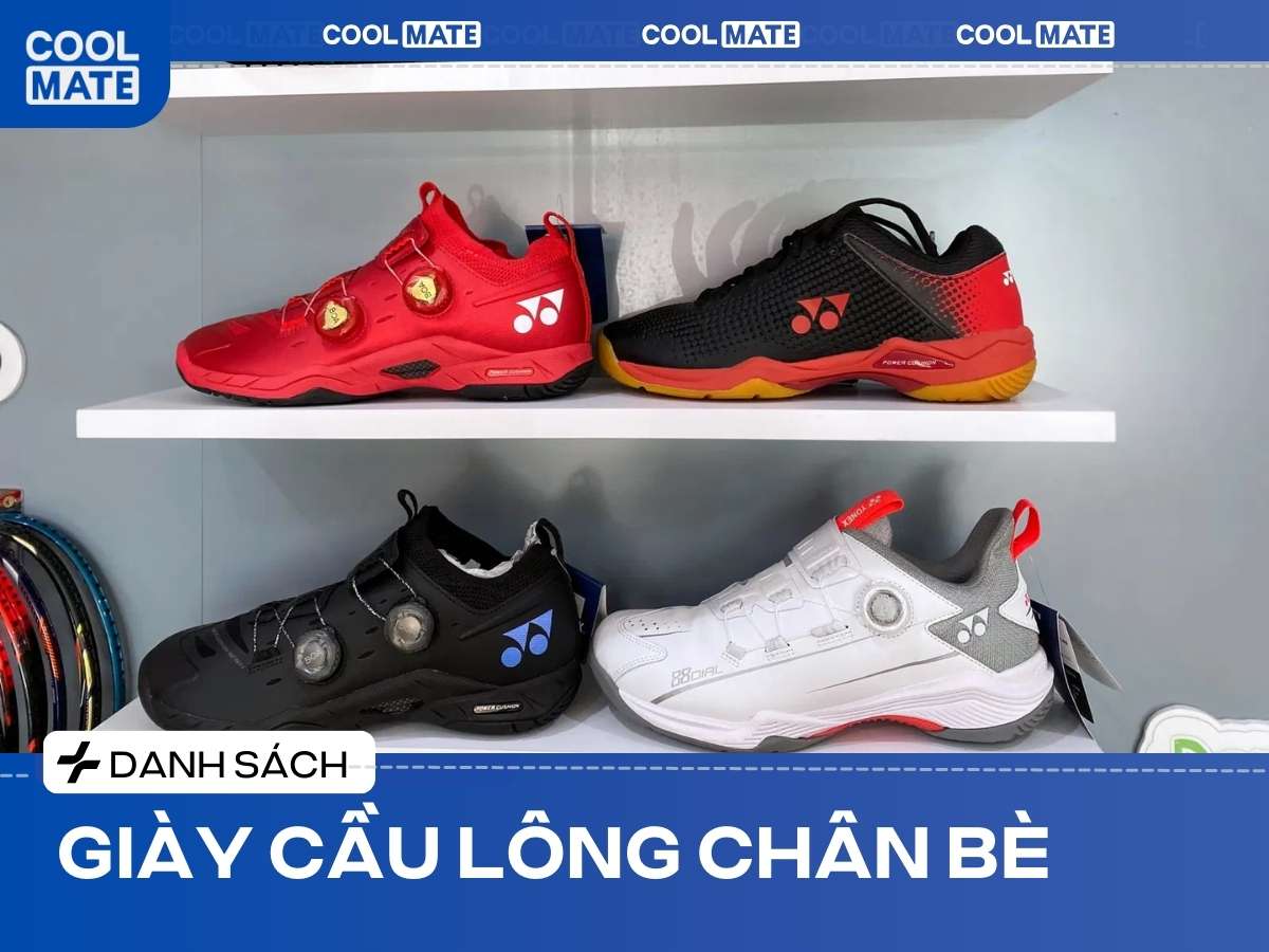 Giày Cầu Lông Chân Bè: Top 7+ Mẫu Form Wide Êm Ái, Ổn Định Nhất